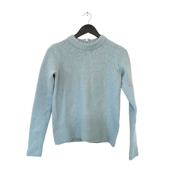 Cynthia Rowley Baby Blue Wool Blend Mock Neck Sweater - Picture 1 of 8